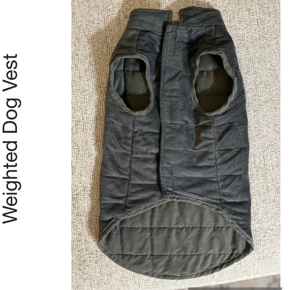 Therapeutic Weighted Dog Anxiety Vest Gray Size Medium